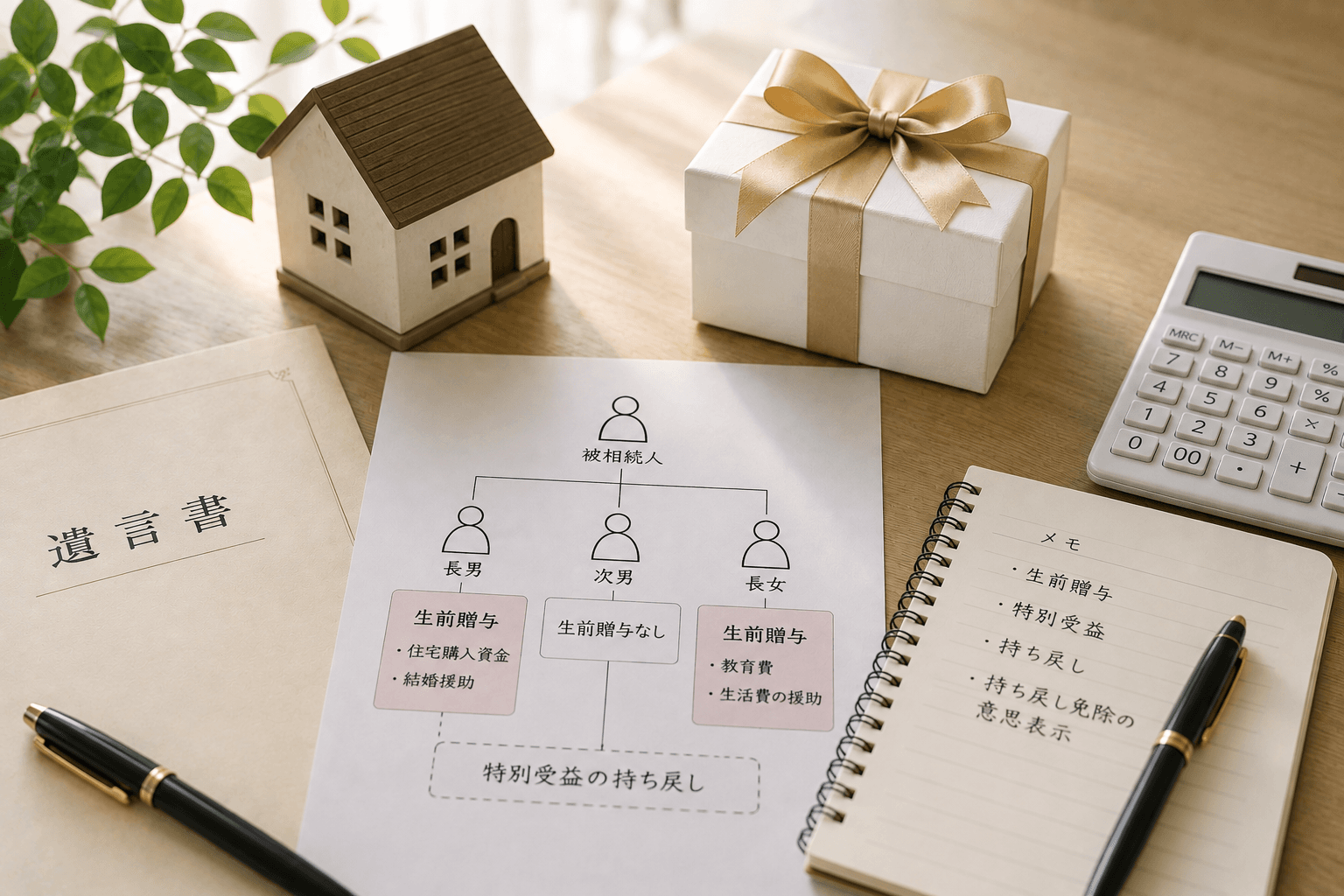 特別受益(生前贈与)とは?該当するケース・計算方法・持ち戻し免除を分かりやすく解説