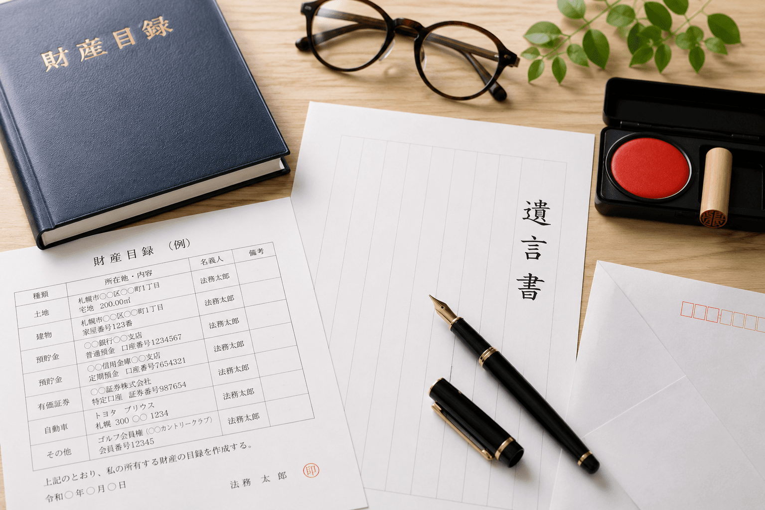 【遺言文例とルール】財産目録を添付して特定の財産を個別に相続させる自筆証書遺言の作成実務