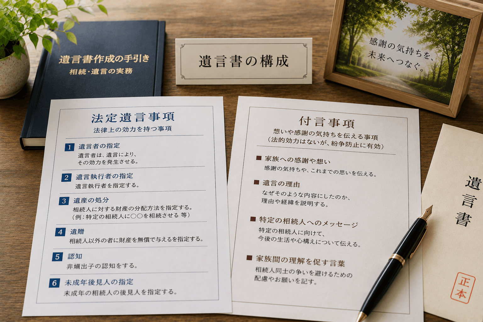 遺言書に効力を持たせる「法定遺言事項」と、想いを伝える「付言事項」の実務的使い分け